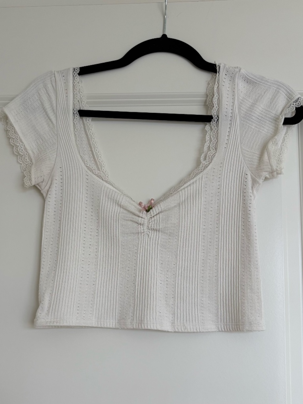 white crop shirt